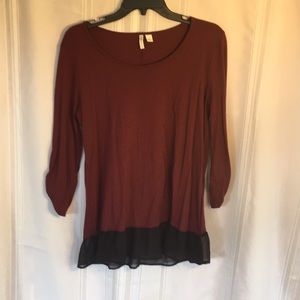 Burgundy shirt